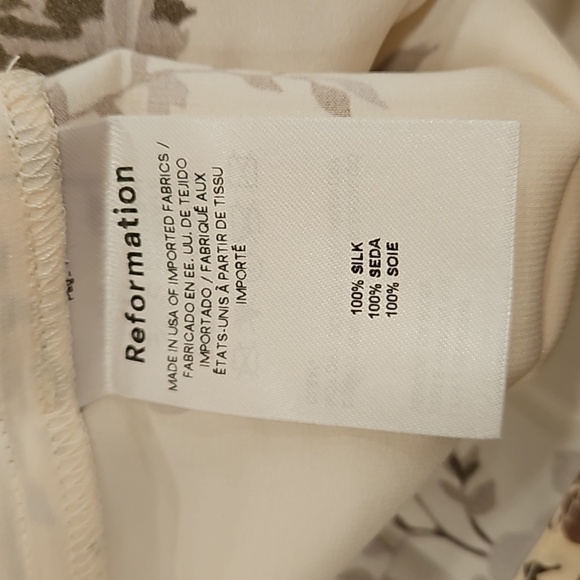 💕REFORMATION💕 Solay Silk Dress ~ Dylan Floral Print 8 NWT - Picture 14 of 15